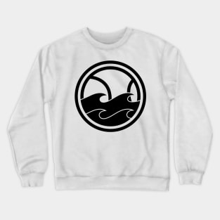 CoVA Tennis - Coastal Virginia Tennis Ball and Waves Logo Design Crewneck Sweatshirt